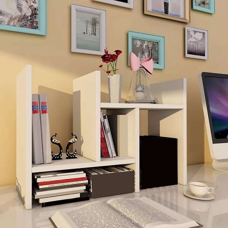 Multipurpose Table Rack Tabletop Rack Adjustable Wood Display Shelf