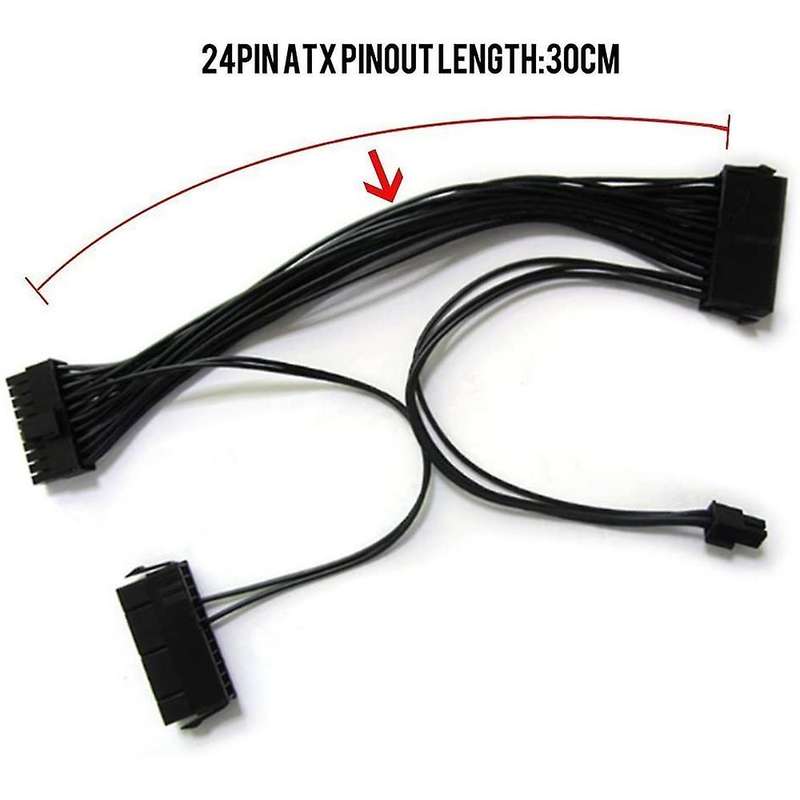 10pcs 20+4 24pin Power Supply Sync Starter Psu Cable for Gpu Miner