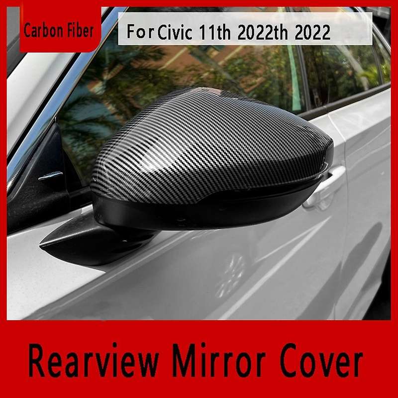 Black Rearview Mirror Cover Mirror Housing Cap for Civic 11th 2022