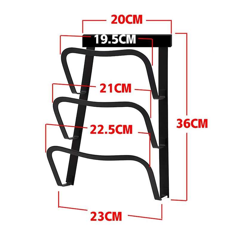 Stainless Steel Pot Cover Rack Kitchen Rack Black Hanger Pot Cover
