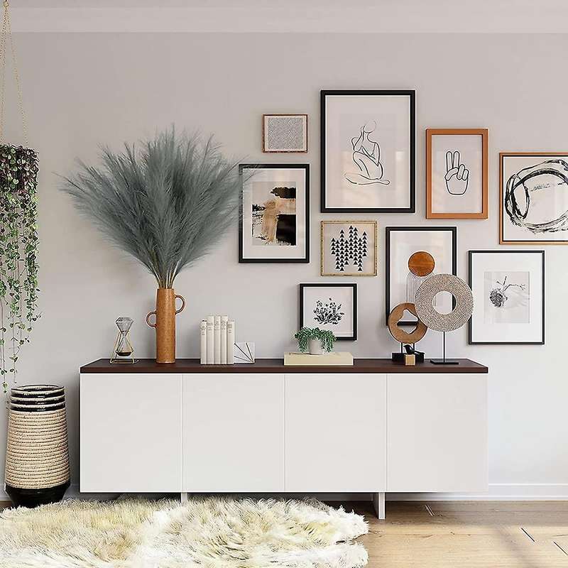 Dried Pampas Grass Artificial Pompous Grass Branches Vase Filler B