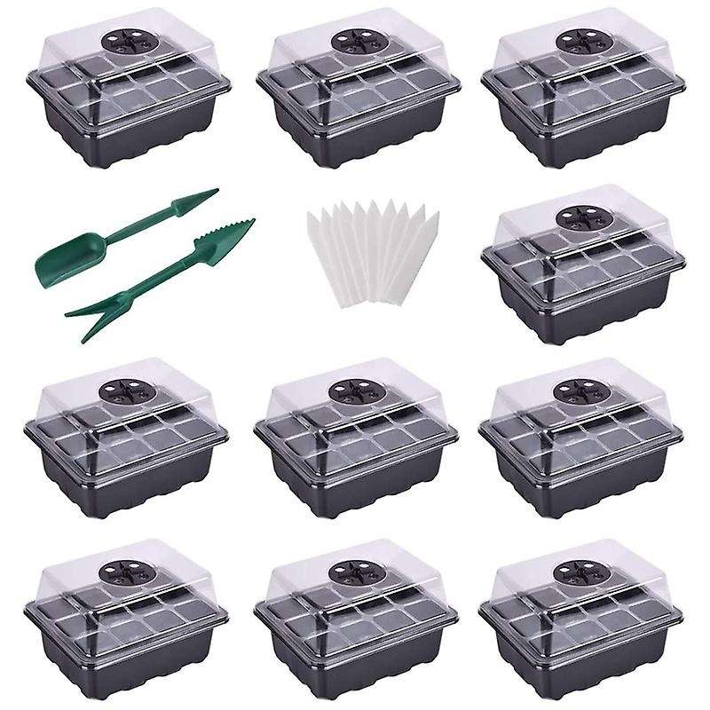 Starter Tray Kit with Dome and Base Greenhouse Grow Trays Propagator