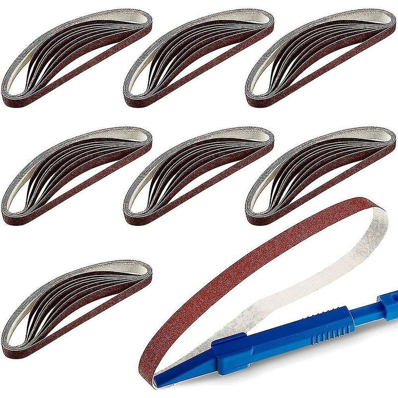 56 Pcs Replacement Belts 1/4 X 6 Inch Sanding Pen 80 120 180 240 320