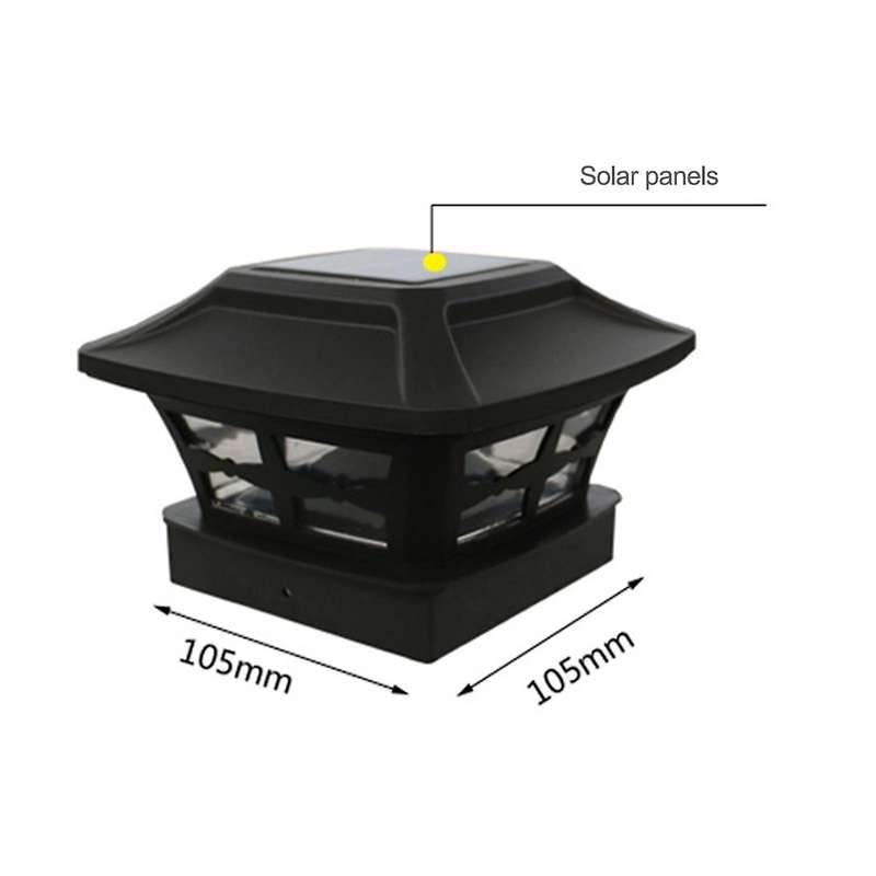 Solar Outdoor Post Cap Lights - One-size-fits-all Base White