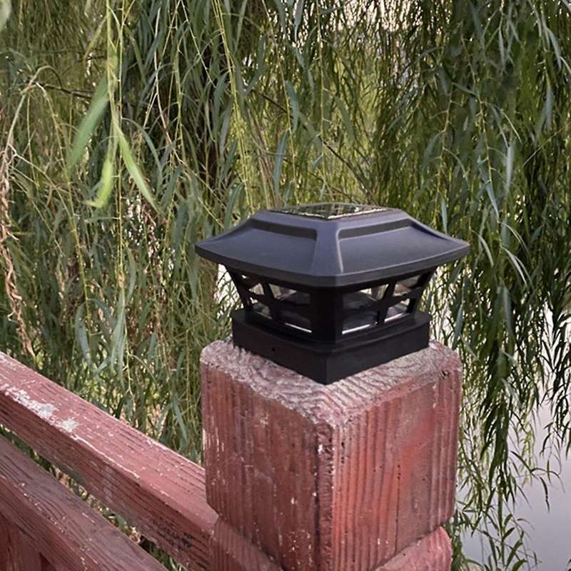 Solar Outdoor Post Cap Lights - One-size-fits-all Base White