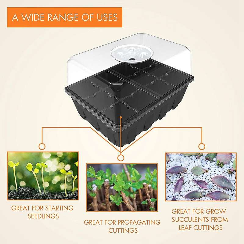 10-set Seed Starting Trays Garden Propagator Set,with 120-cell