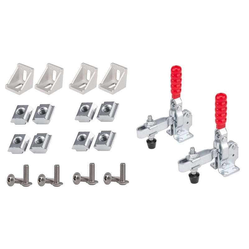 2pcs Gh-12130 Quick Release Toggle Clamp Vertical Rubber Pressure Tip