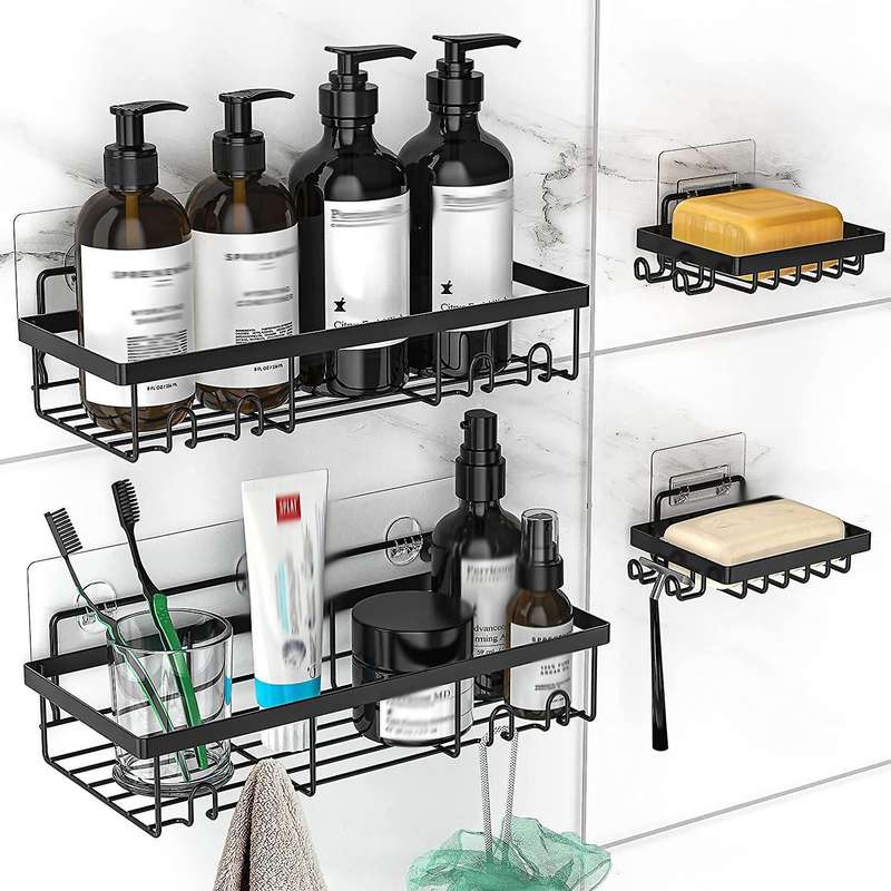 4 Pack Shower Organizer, Rustproof Bathroom Shower Shelf