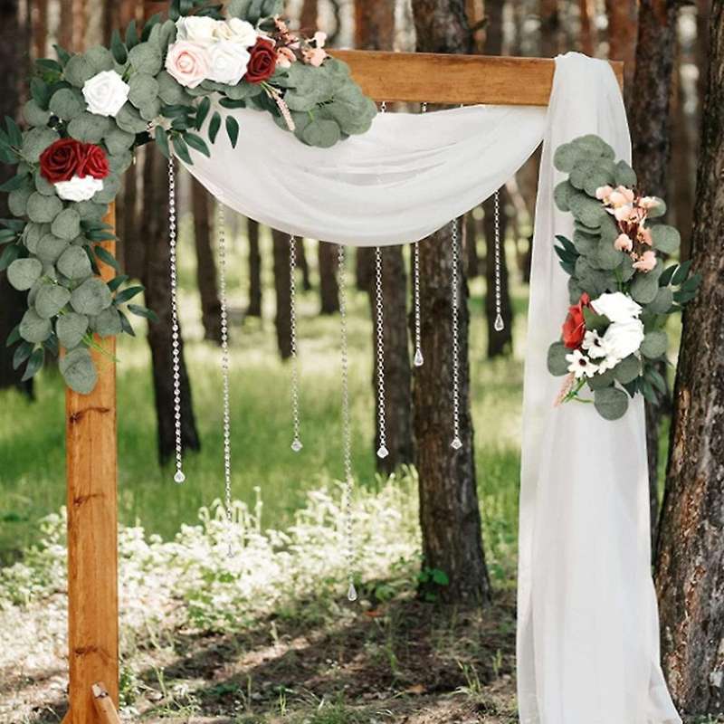 2pcs Artificial Wedding Arch Flower Background Arrangement