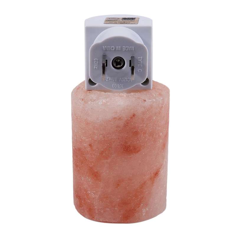 Natural Crystal Himalayan Salt Lamp Night Light (cylinder-shaped)