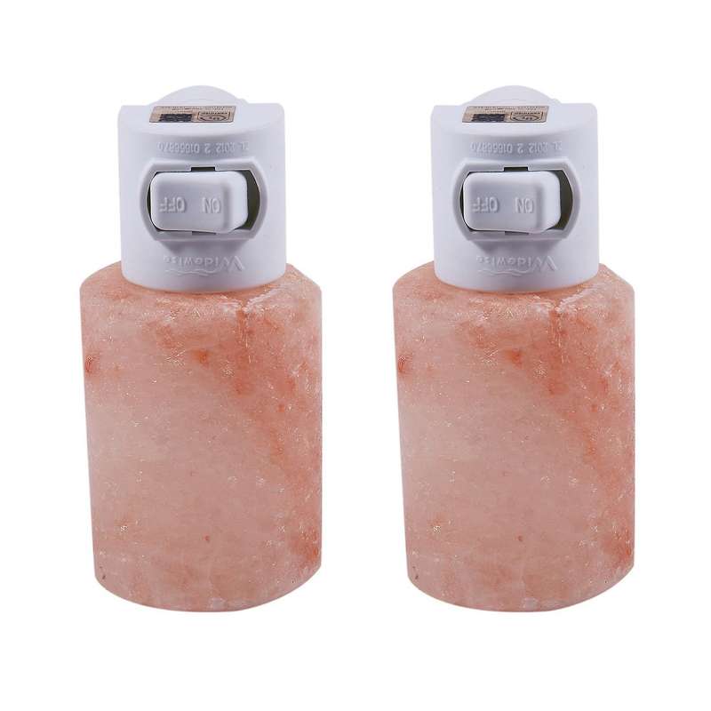 Natural Crystal Himalayan Salt Lamp Night Light (cylinder-shaped)