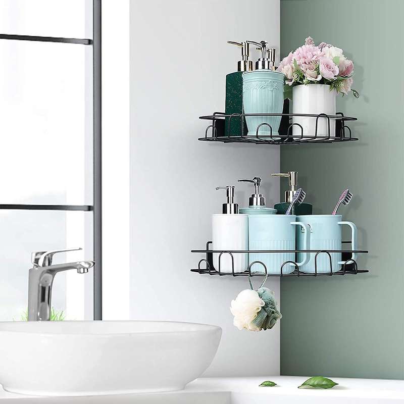 Caddy Corner Shelf Bathroom Shower Rack for Toilet Dorm and Kitchen