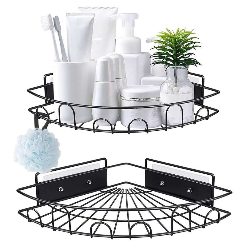 Caddy Corner Shelf Bathroom Shower Rack for Toilet Dorm and Kitchen