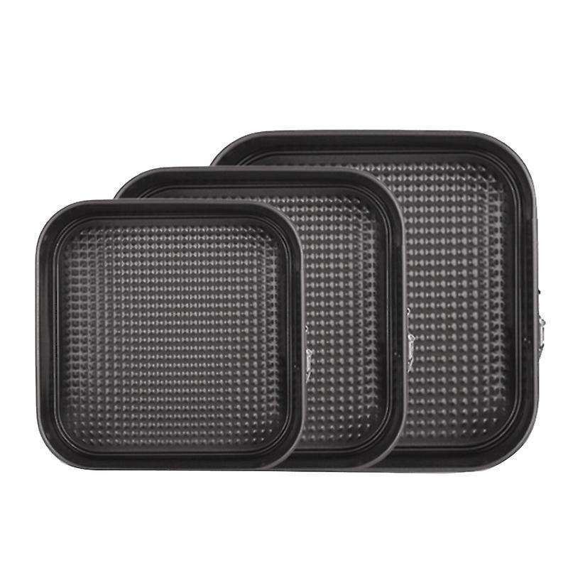 3pcs Square Shape Cake Tins Mold Non Stick Baking Bake Trays Pan