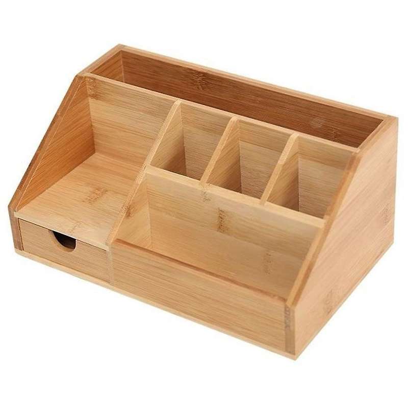 Desktop Bamboo Wood Storage Box Home Office Cosmetics Storage Box