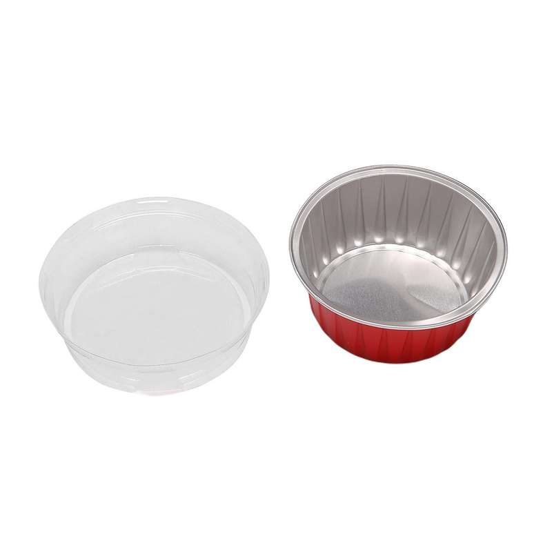Foil Ramekins with Lids,aluminum Foil Cupcake Liners,red