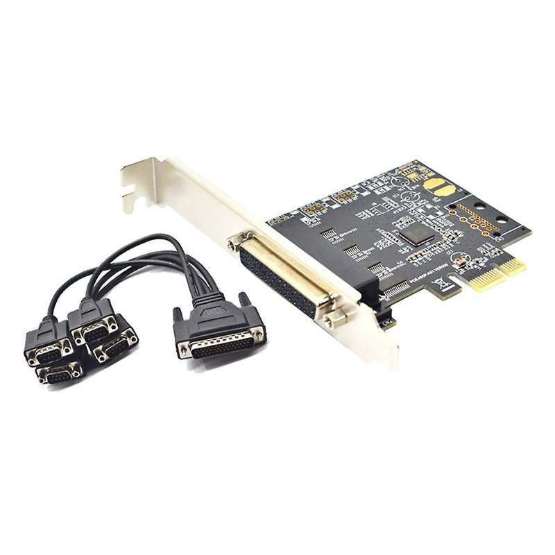 Pcie to 4 Serial Port Rs232 9-pin Expansion Card Ax99100 with Cable
