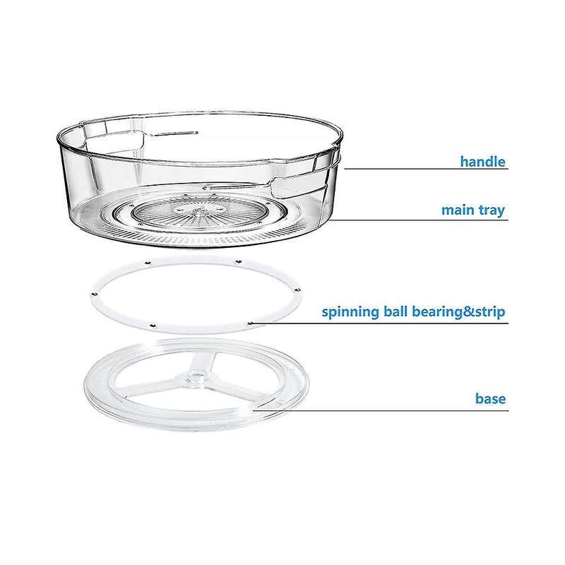 2 Pack Lazy Susan Turntable Cupboard Organiser Revolving Holder