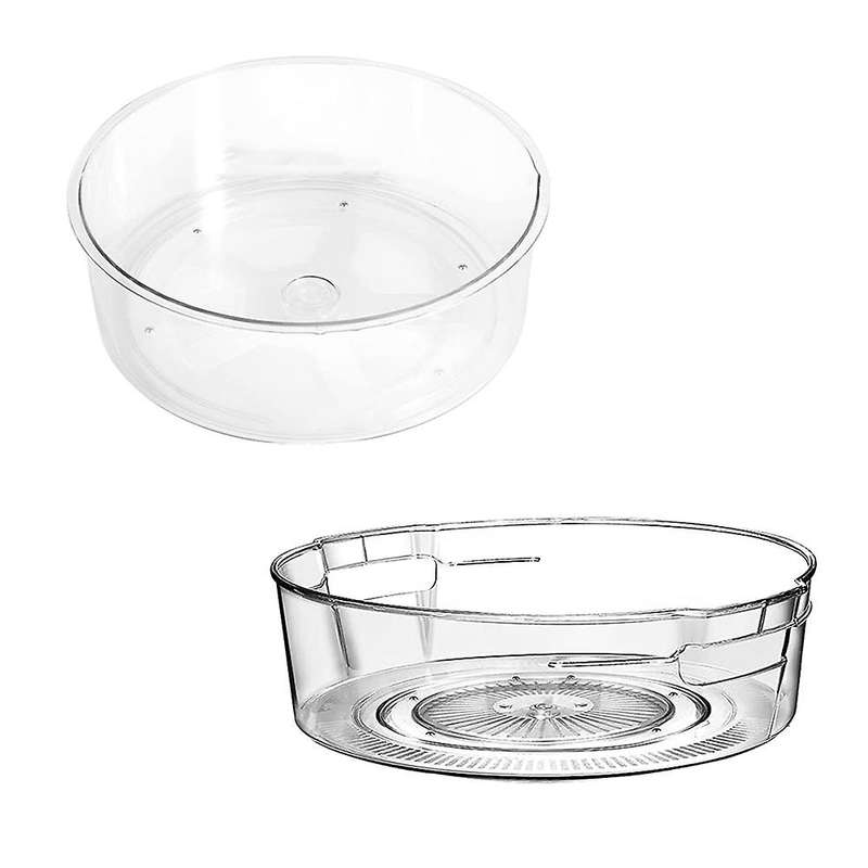 2 Pack Lazy Susan Turntable Cupboard Organiser Revolving Holder