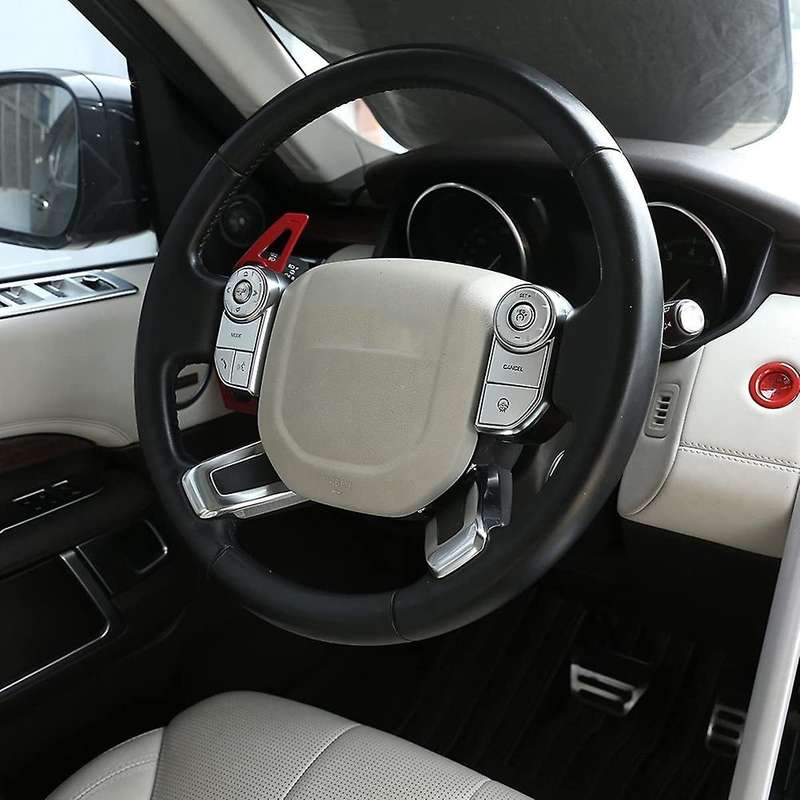 Steering Wheel Button Patch Cover for Land Rover Discovery 5, Silver