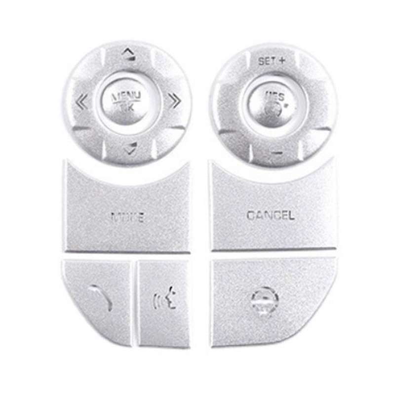Steering Wheel Button Patch Cover for Land Rover Discovery 5, Silver