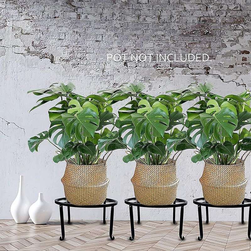 4 Pack Metal Plant Stands for Flower Pot, Heavy Duty Potted Holder