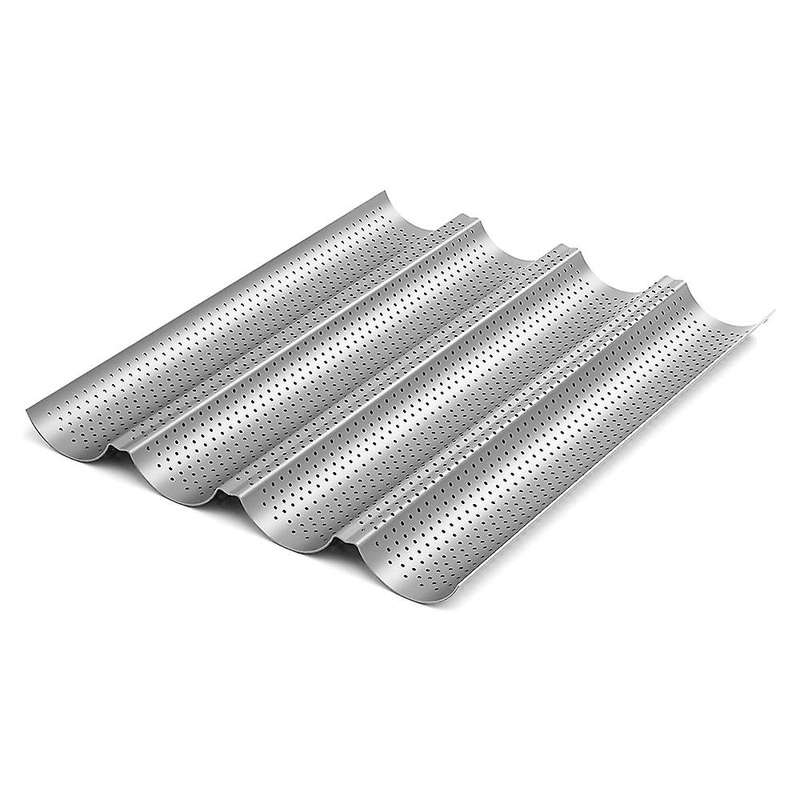 2 Pack Nonstick Perforated Pan,wave Loaves Loaf Bake Mold