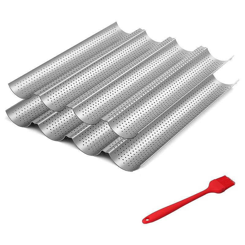2 Pack Nonstick Perforated Pan,wave Loaves Loaf Bake Mold