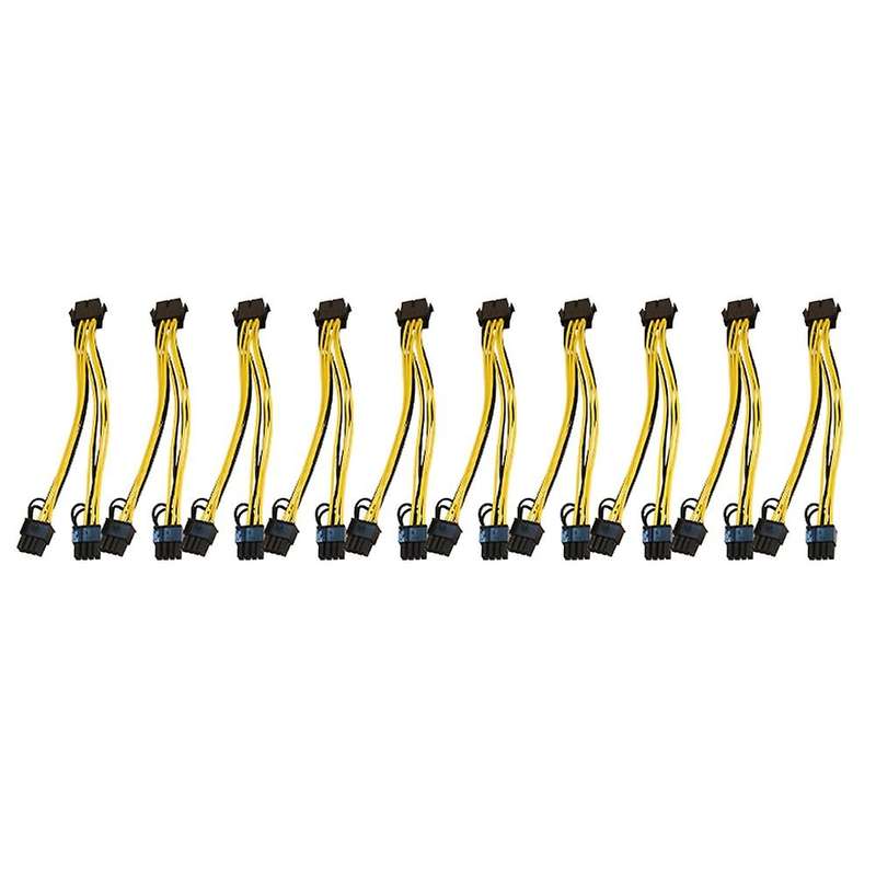 10 Pcs 8 Pin Pci-e to 8 Pin (6+2) (female to Male) for Graphics Card