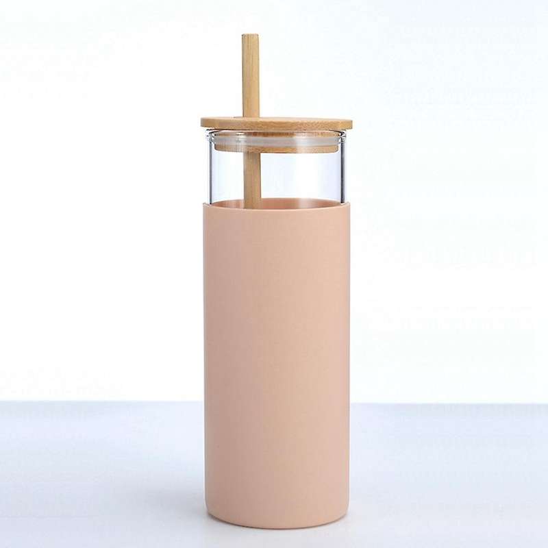 16oz High Borosilicate Glass Silicone Sleeve (orange & Black)