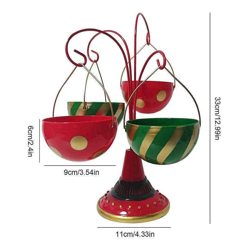 Christmas Snack Bowl Rack Candy Bowl Rack Resin Cupcake Rack A