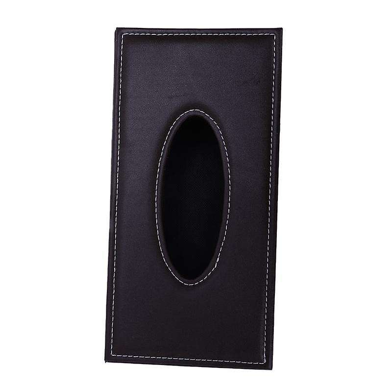 3x Portable Leather Rectangular Tissue Cover Box Brown