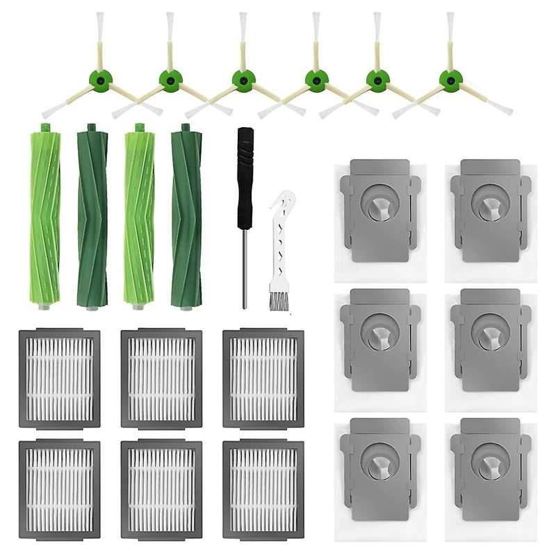 Rolling Brush Hepa Filter Side Brush Kit for Irobot Roomba I7 E5 E6 B