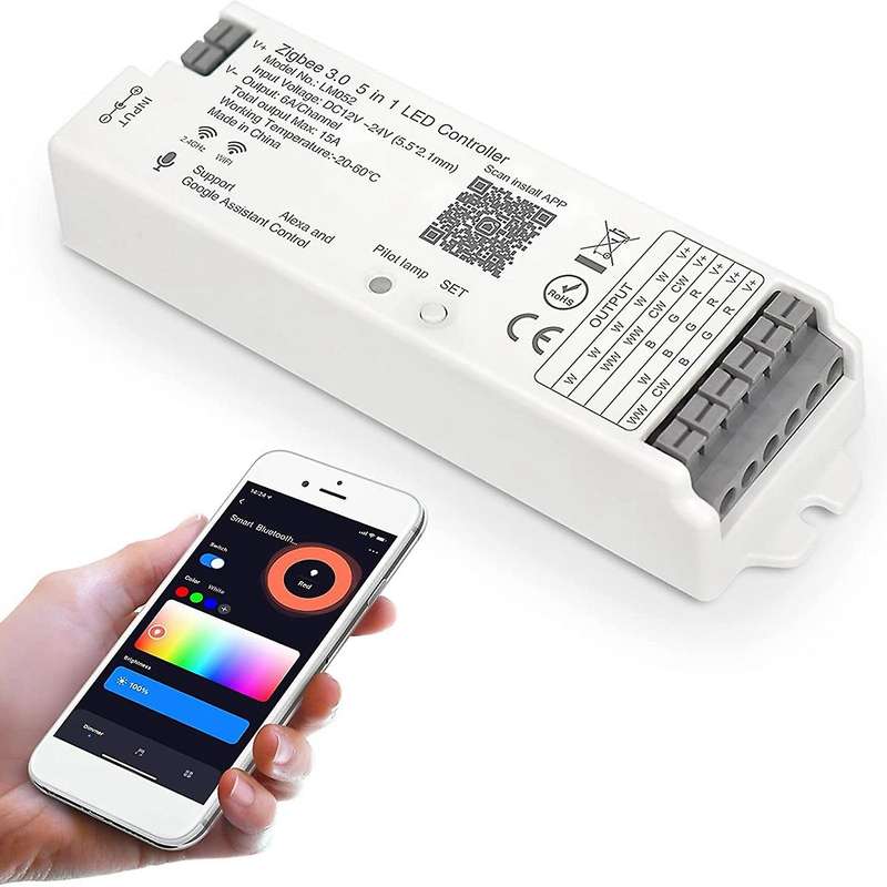 Lm052 Zigbee 3.0 Led Strip Controller Dc12-24v Rgb Cct Rgbw