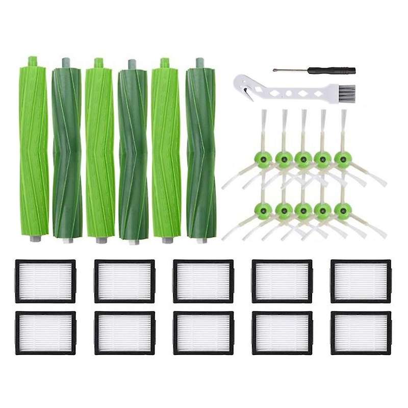 Dual Multi-surface Rubber Brushes for Irobot Roomba I7 I7+ I3 I3+
