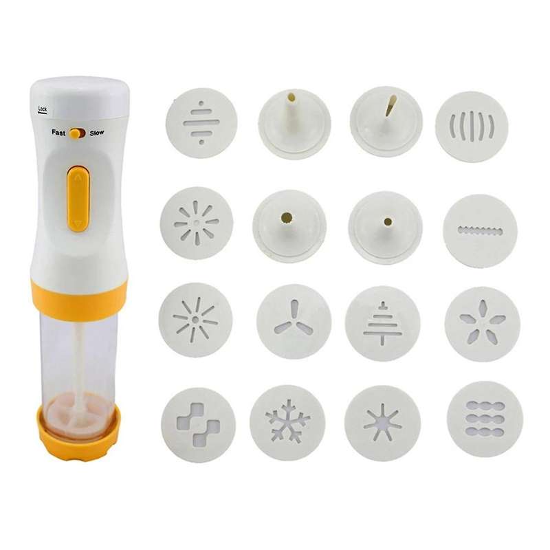 1 Set Electric Cookie Press Churros Maker Tips for Cake Diy Tools B