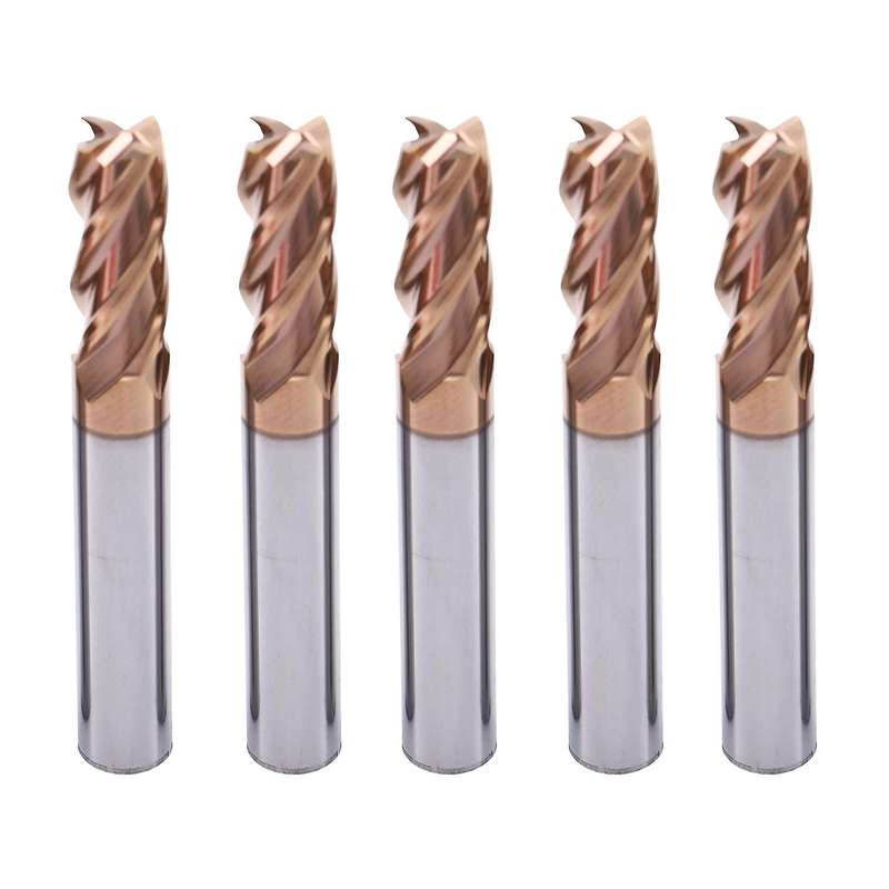 5pcs Hrc55 8mm Solid Carbide Endmills Milling Profiling Face Mill