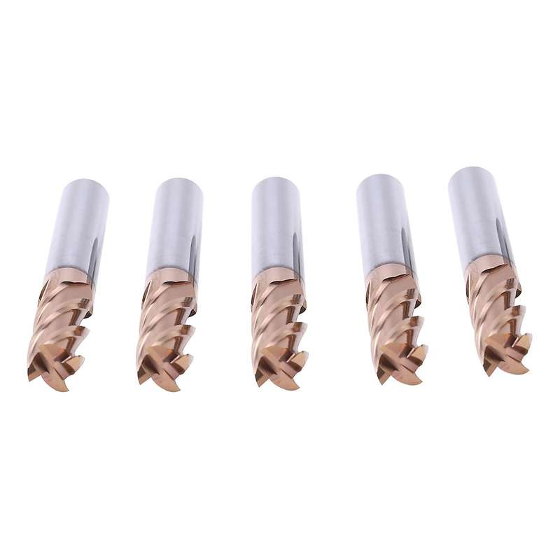 5pcs Hrc55 8mm Solid Carbide Endmills Milling Profiling Face Mill