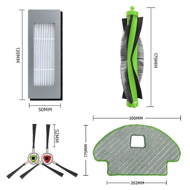 Vacuum Cleaner Parts Kits Roller Side Brushes Filters Mop Cloth