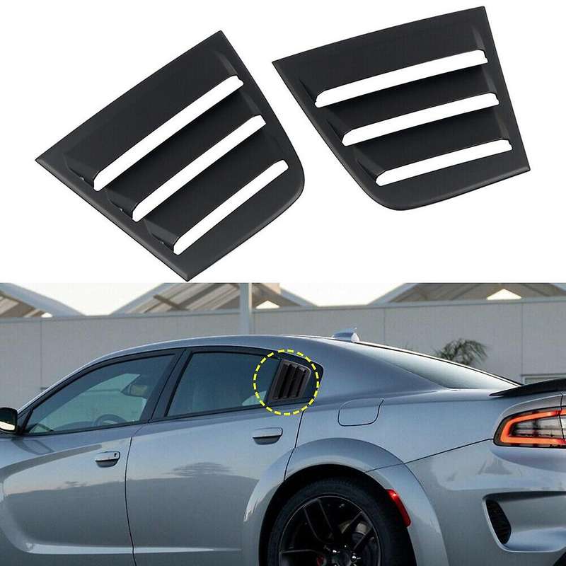For Dodge Car Rear Side Window Shutters Blinds Quarter Louver