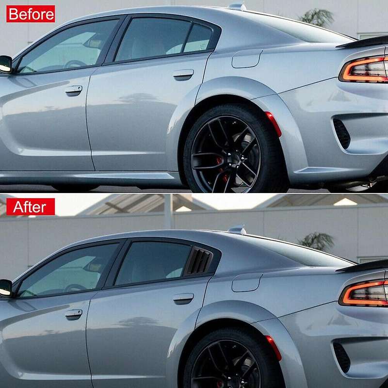 For Dodge Car Rear Side Window Shutters Blinds Quarter Louver