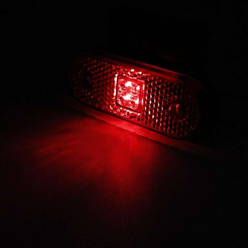 10pcs 4 Led 24v Side Marker Light for Car Truck Trailer Pickup Yellow