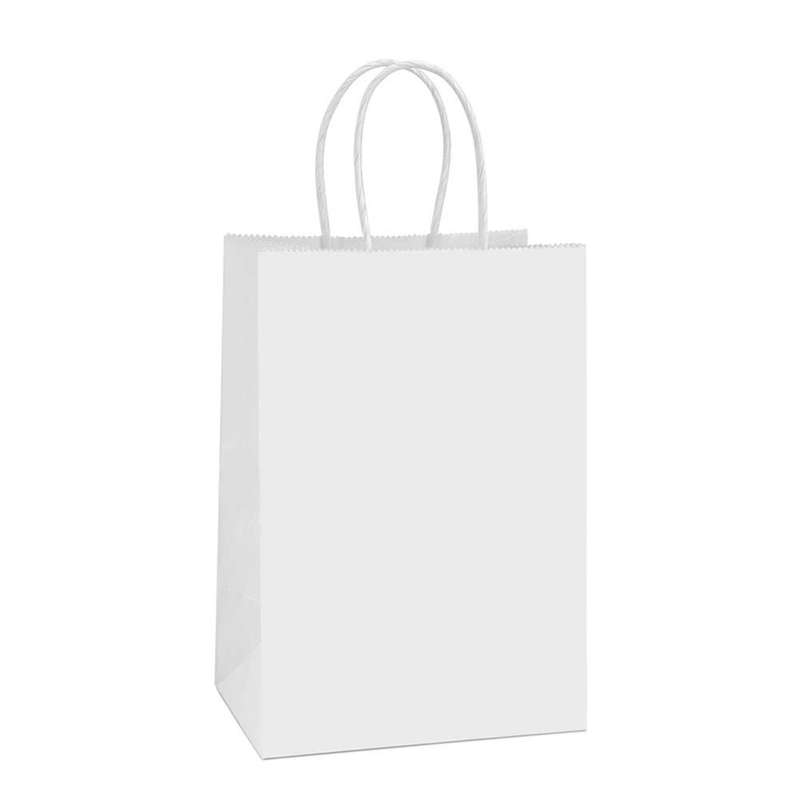 Kraft Paper Bags 50pcs 5.9x3.14x8.2 Inches Small Paper Gift Bags