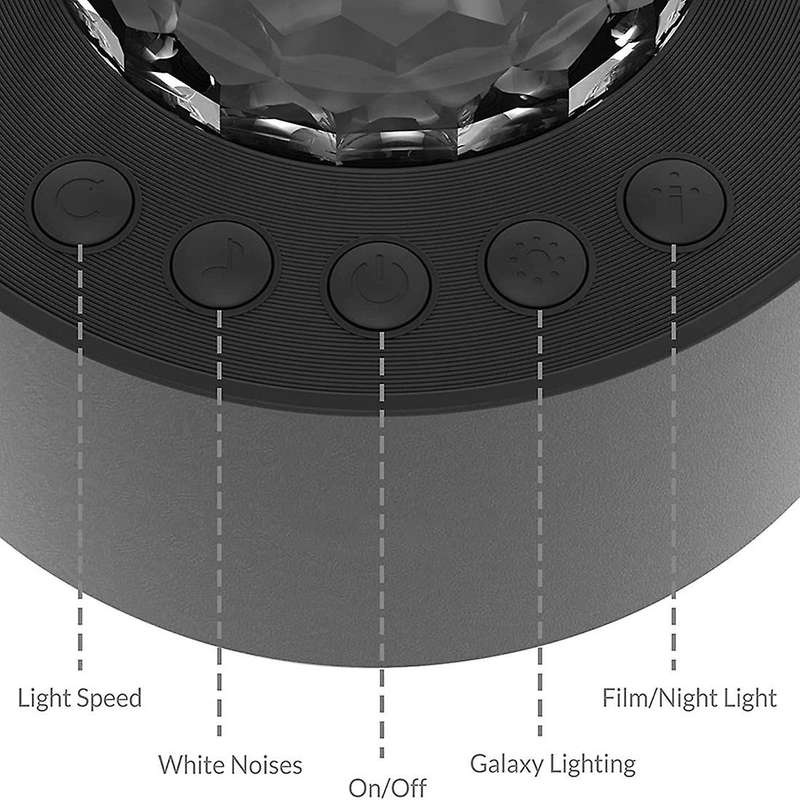 Galaxy Lighting Star Projector with Timer & Wireless Connection,black