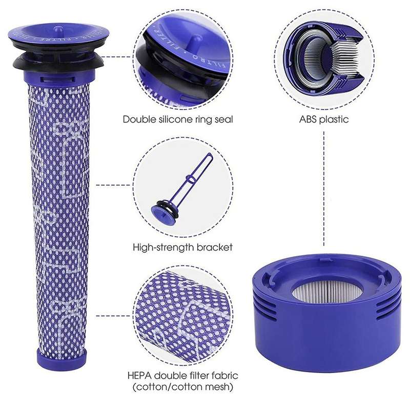 14 Pcs Suitable for Dyson V7 V8 Cleaner Front and Rear Filter Set