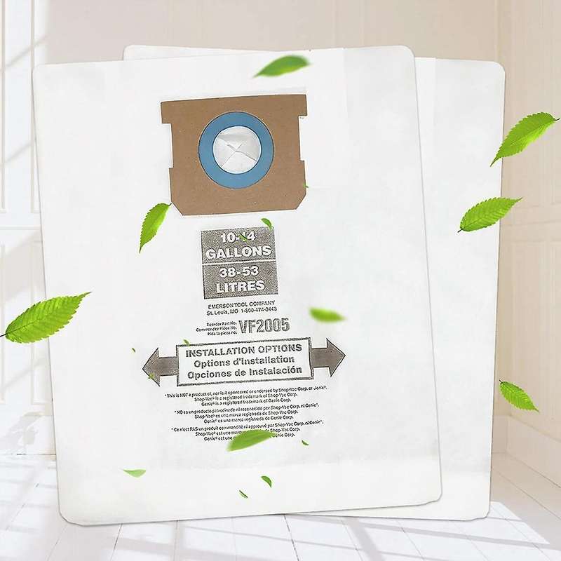 10 Pack Vf2005 Replacement Vacuum Dust Bags for Shop-vac 10 to 14