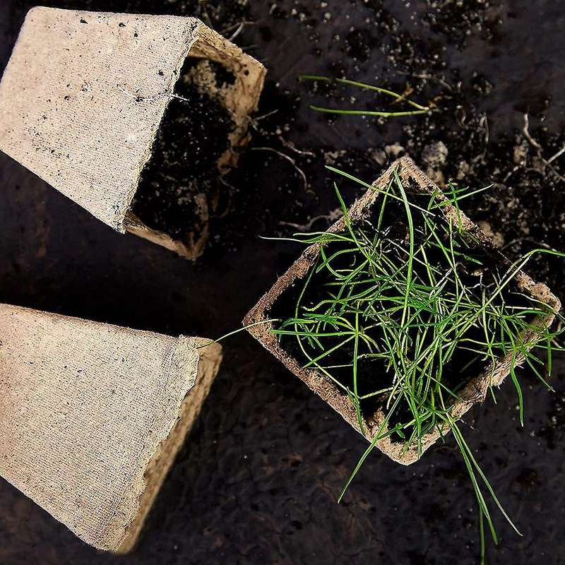 120 Pieces Fibre Pots Seedling Pots Starter Tray Kit Seedling Pots
