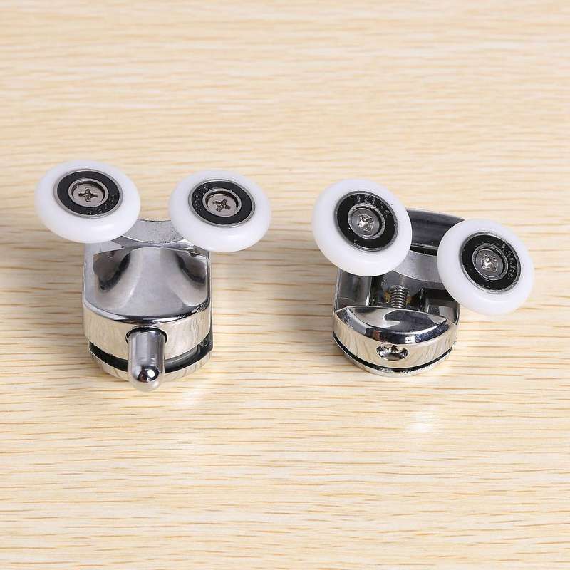 8pcs/set Shower Door Rollers Runner 23mm Zinc Alloy Double-wheels