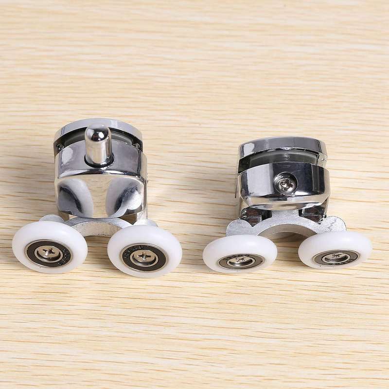 8pcs/set Shower Door Rollers Runner 23mm Zinc Alloy Double-wheels