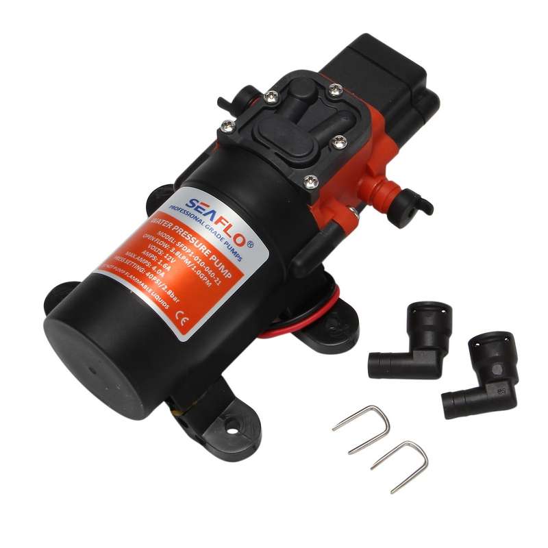 Seaflo 12v Water Pressure Diaphragm Pump 3.8 Lpm 1.0 Gpm 40 Psi